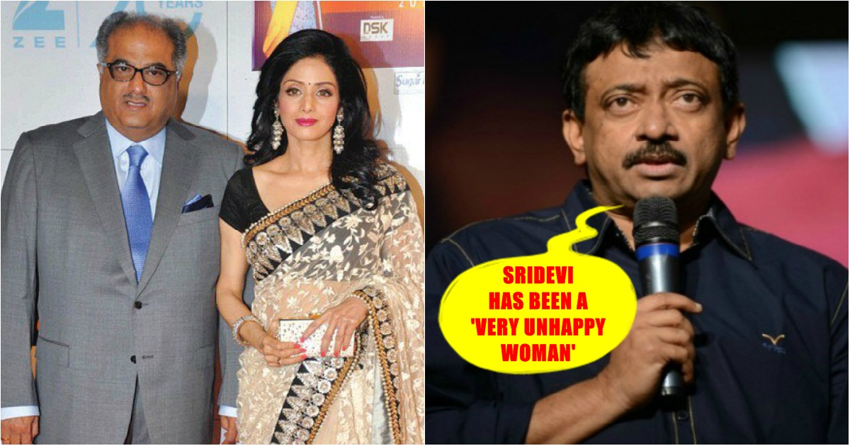 Ram Gopal Varma Unveils Sridevi’s ‘unhappy’ Life, Claims That She Had 