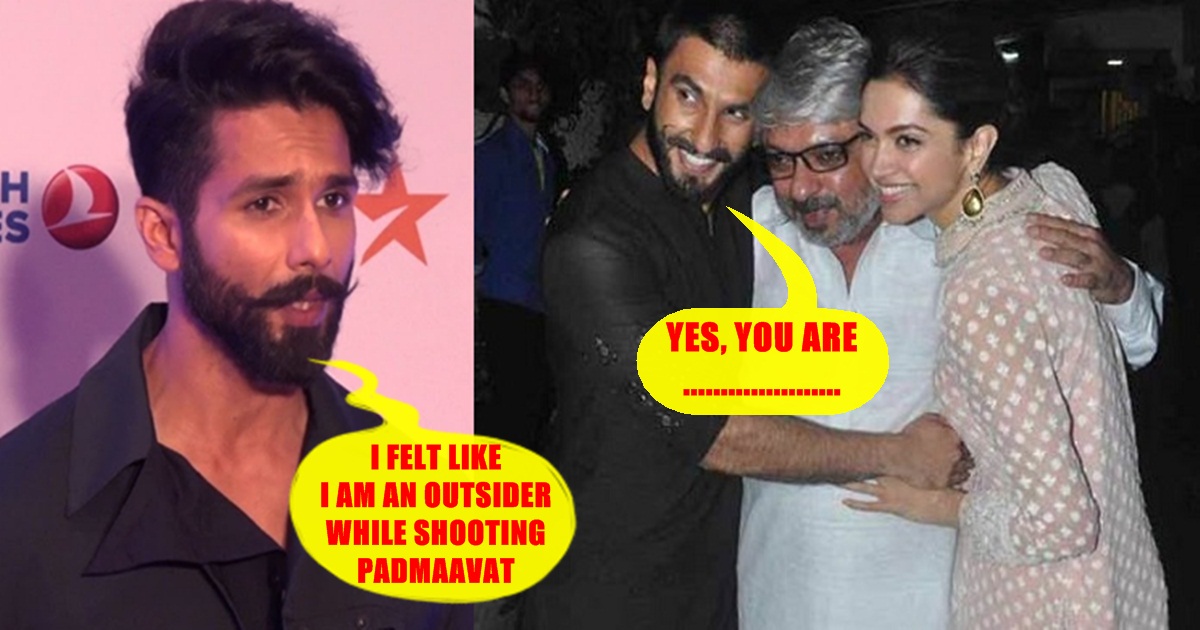 Ranveer Singh reacts to Shahid Kapoor's 'outsider' comment