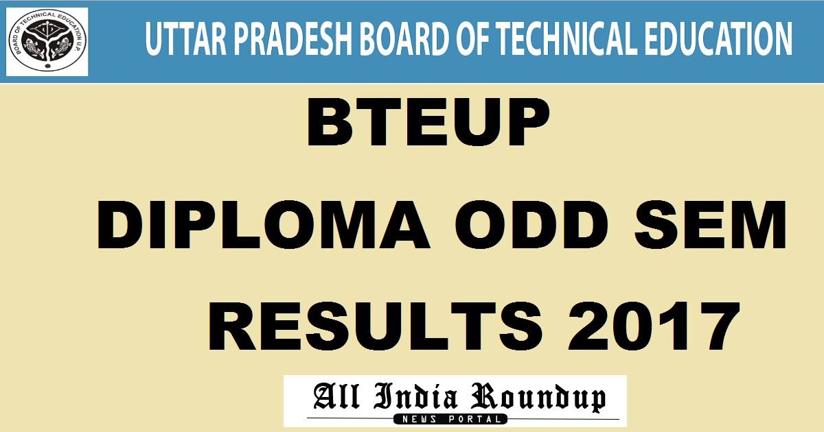 examination 5th sem form Results Dec BTEUP Result.bteupexam.in: Odd 2017 Sem