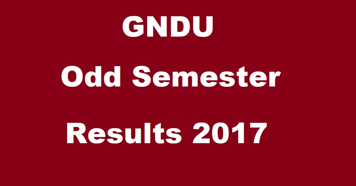 gndu exam results nov 2017