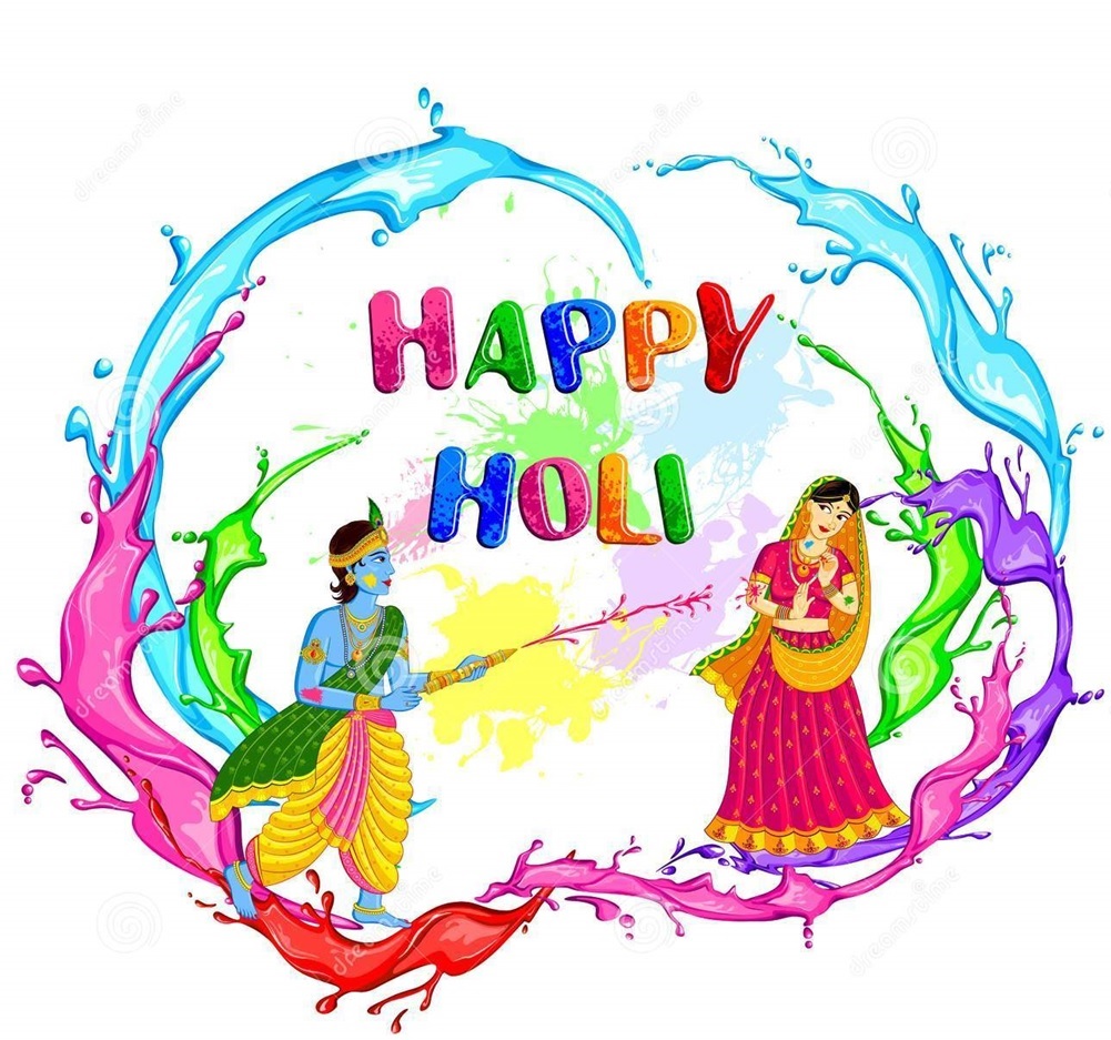 holi radha krishna images