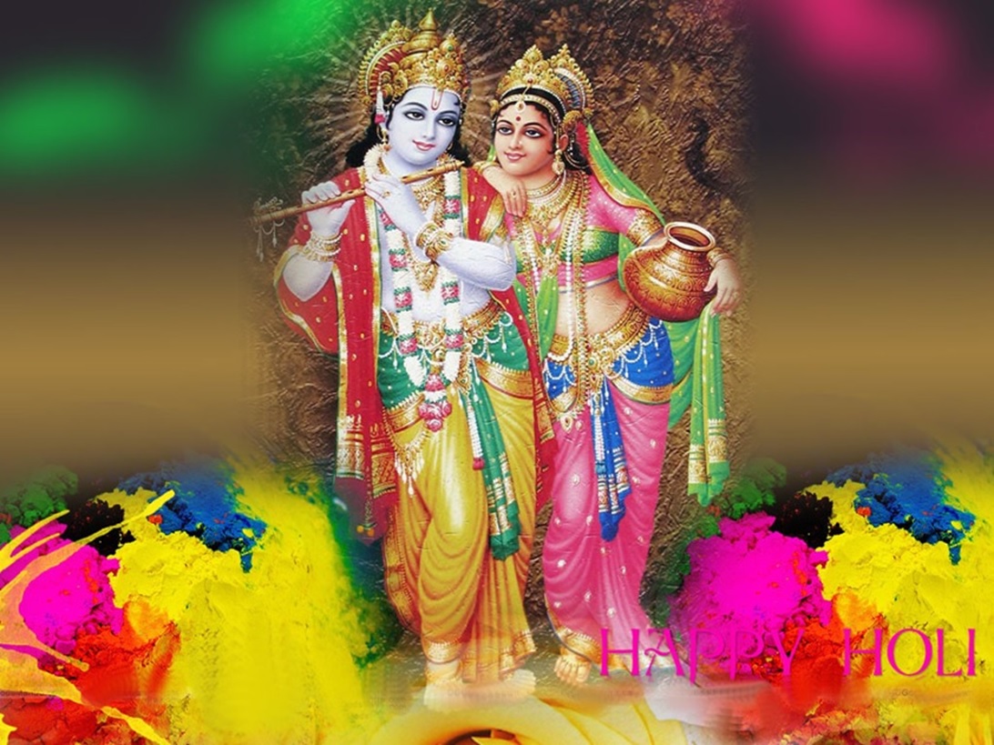 holi images radha krishna