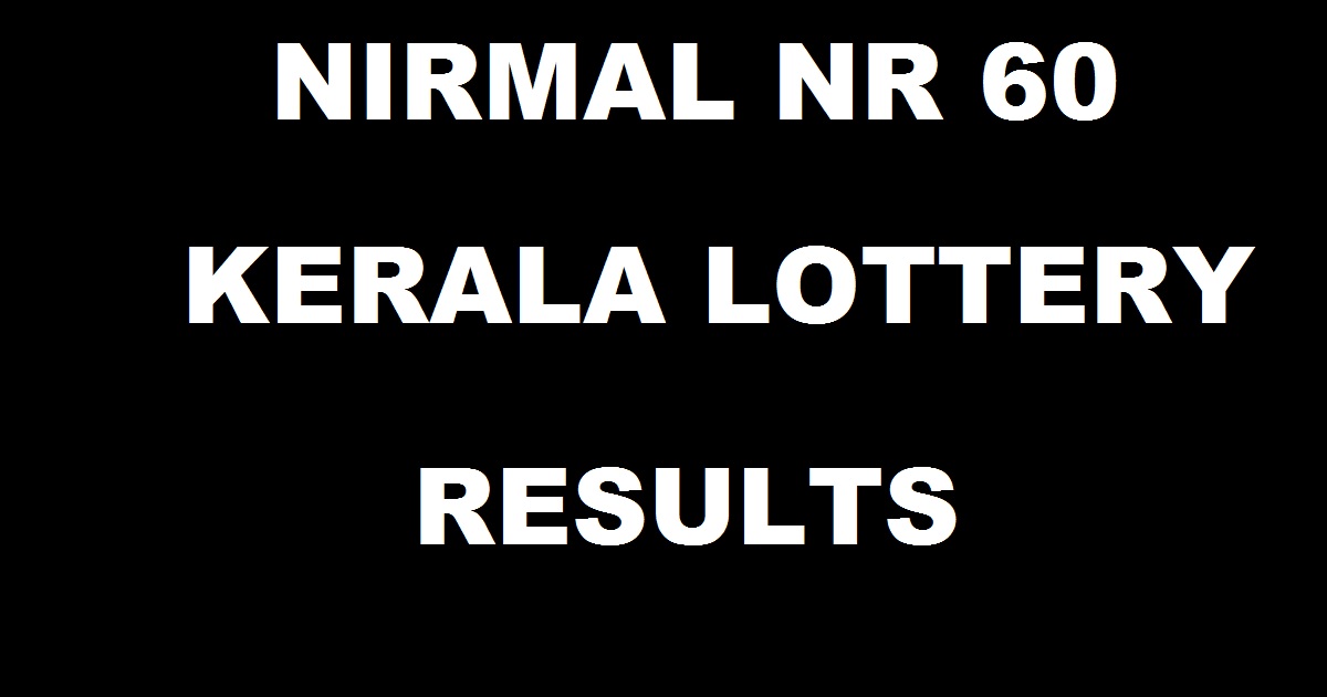 Nirmal NR 60 Lottery Results