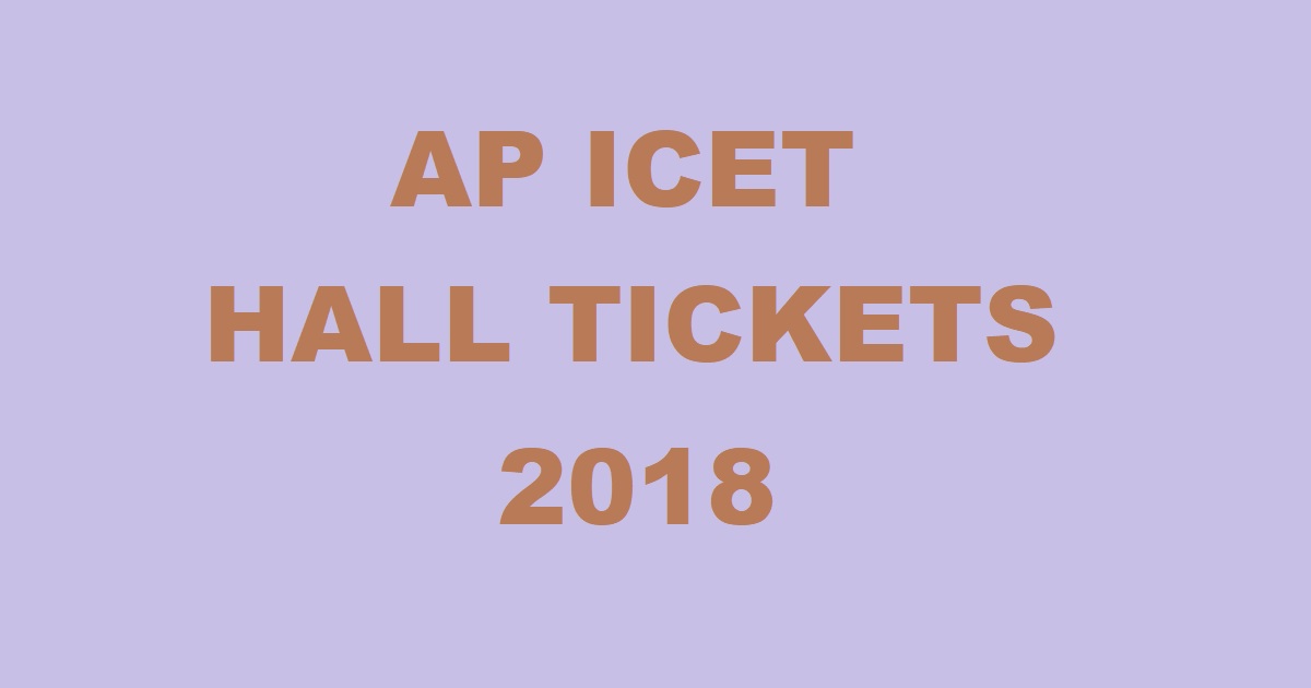 AP ICET HALLTICKETS 2018