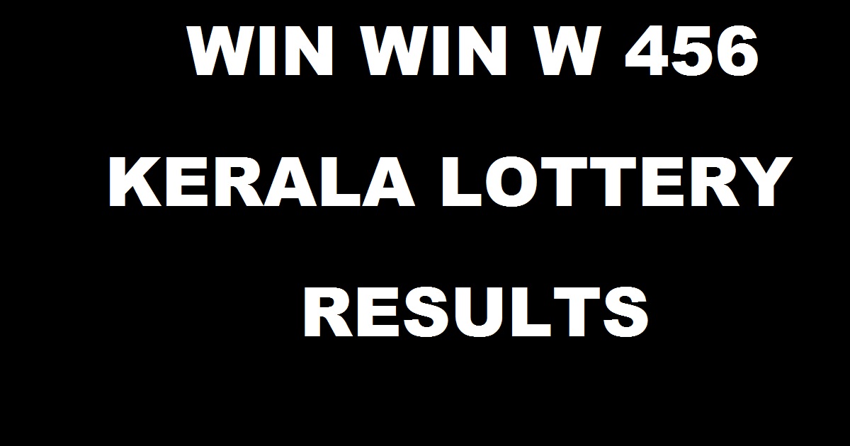 Win Win Lottery W 456 Results 16.04.2018 – Live Kerala Lottery Results Are updated here. Find out lottery results of Win Win series draw number W 456 draw results.
