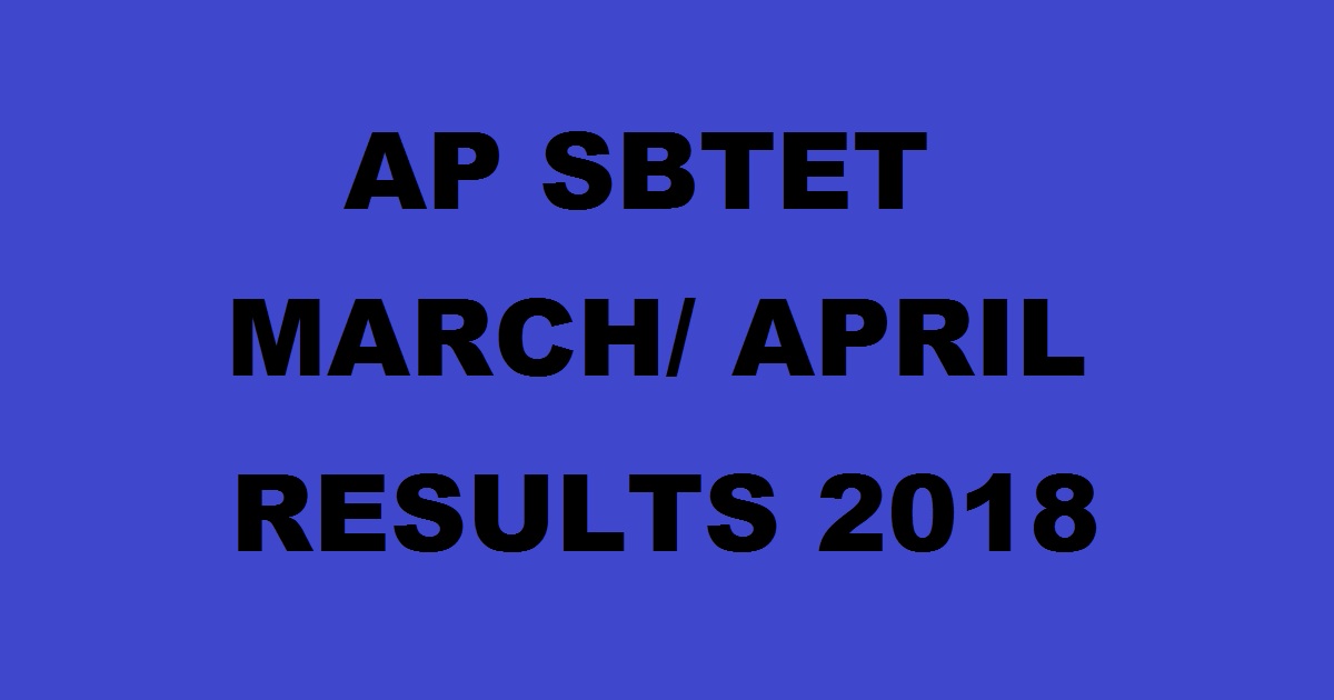 ap sbtet march april results 2018