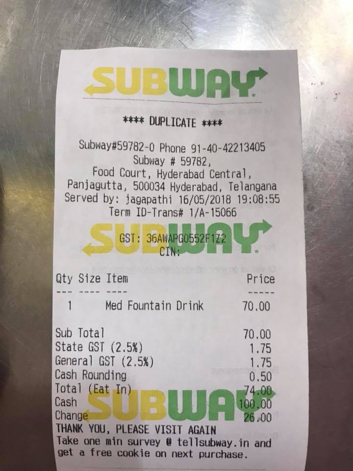 subway bill