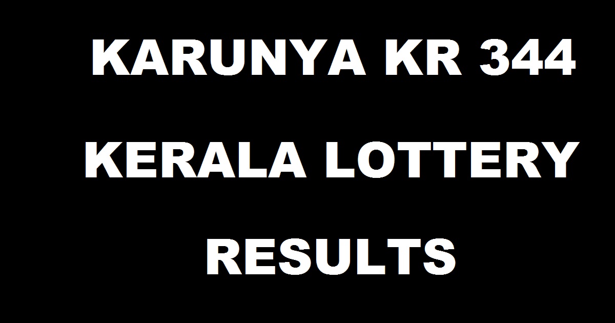 Karunya KR 344 Lottery Results Today Released
