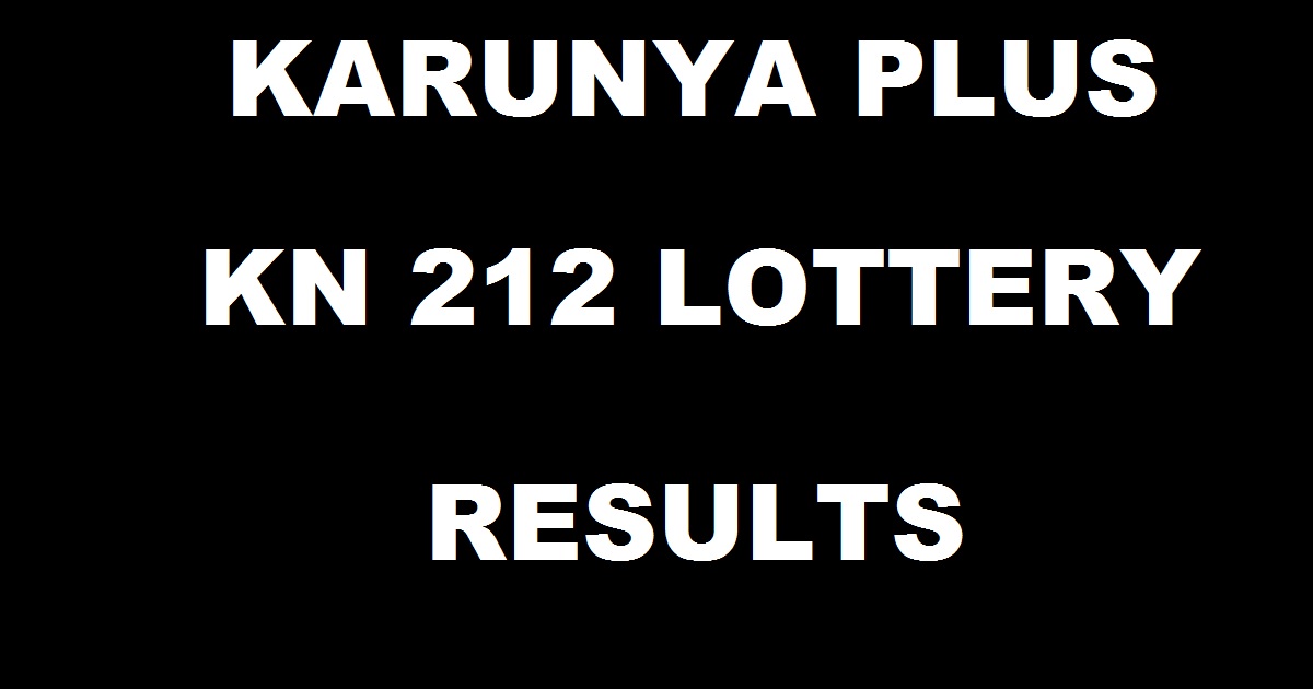 Karunya Plus KN 212 Results Today