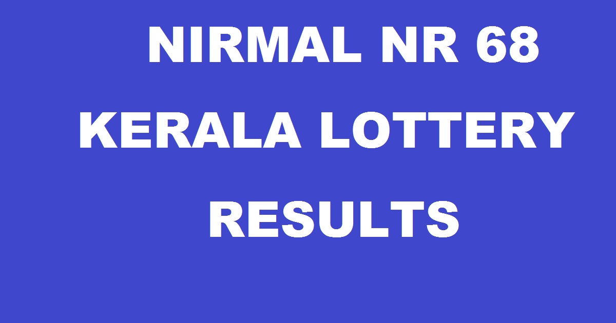 Nirmal NR 68 Lottery Result Today