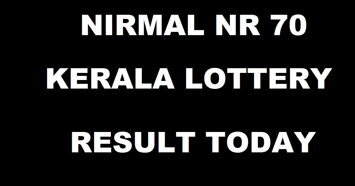 Nirmal NR 70 Lottery Result Today Live