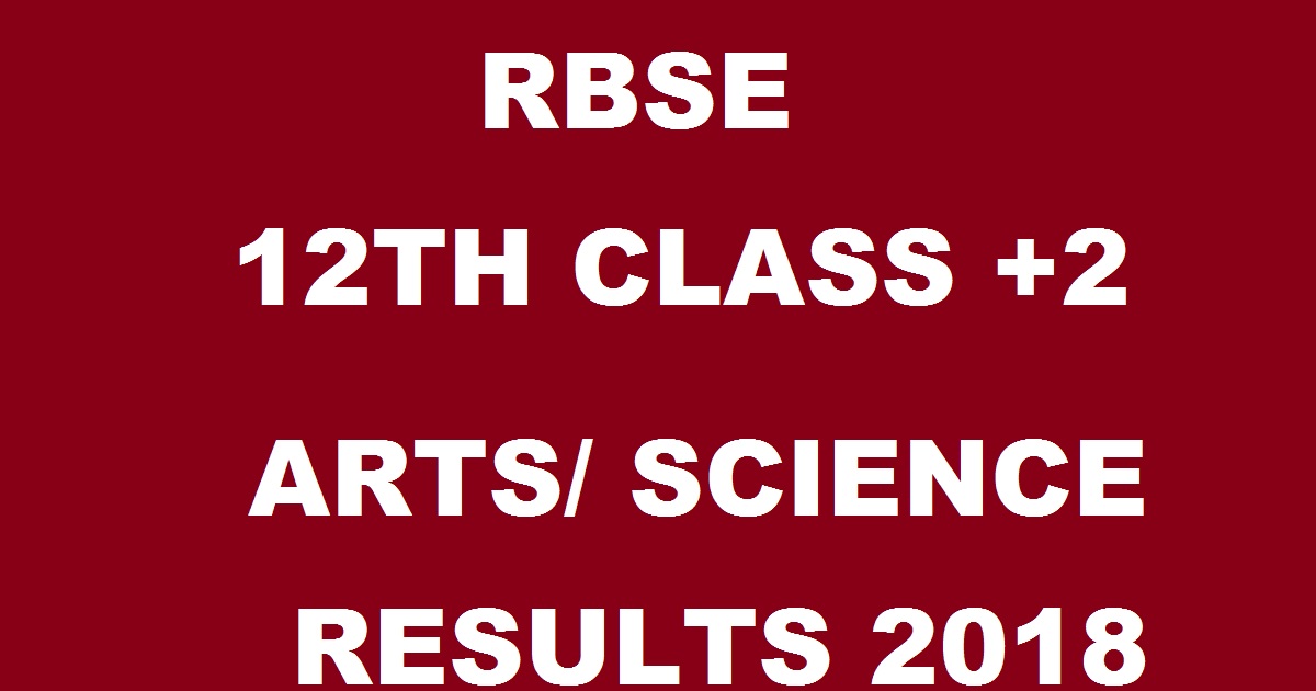 RBSE 12th Class Results 2018 - Rajasthan Board +2 Science/ Commerce Result @ rajeduboard.rajasthan.gov.in On 23rd May