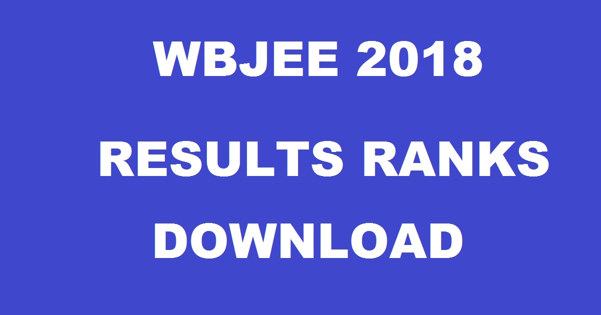 wbjee results 2018