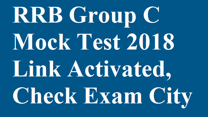 RRB Group C Mock Test 2018