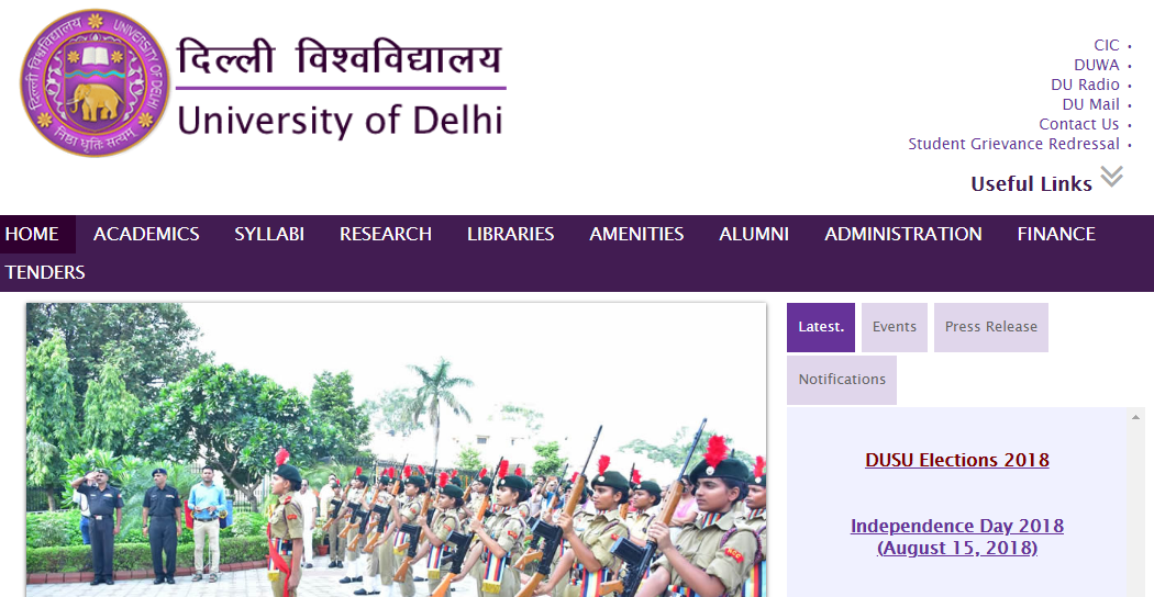 Delhi University Application Form 2019