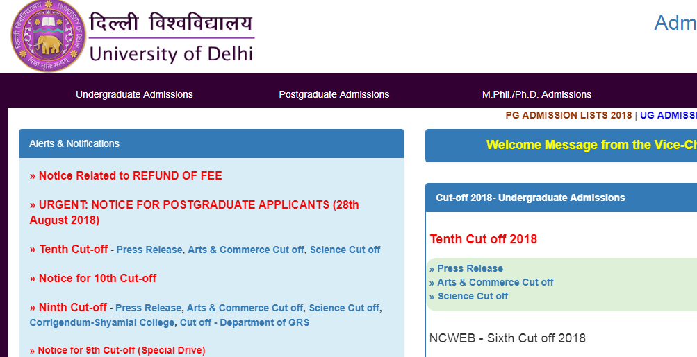 Delhi University Colleges List 2019