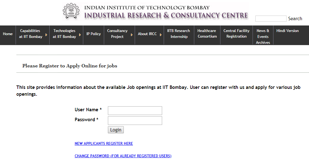 IIT Bombay Project Research Engineer Recruitment 2018