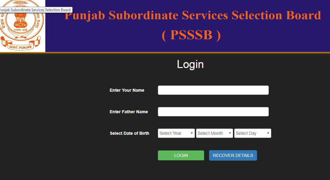 PSSSB Admit Card 2018 Download