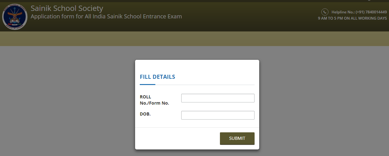 Sainik School Exam Date 2019