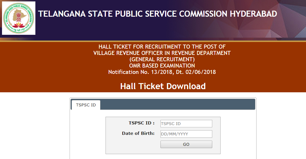 TSPSC VRO Application Status 2018