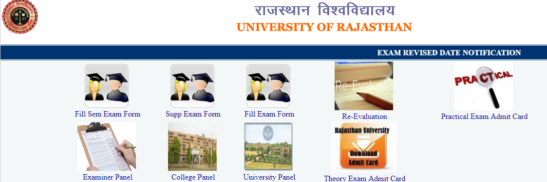 univraj.org Admit Card 2019-20