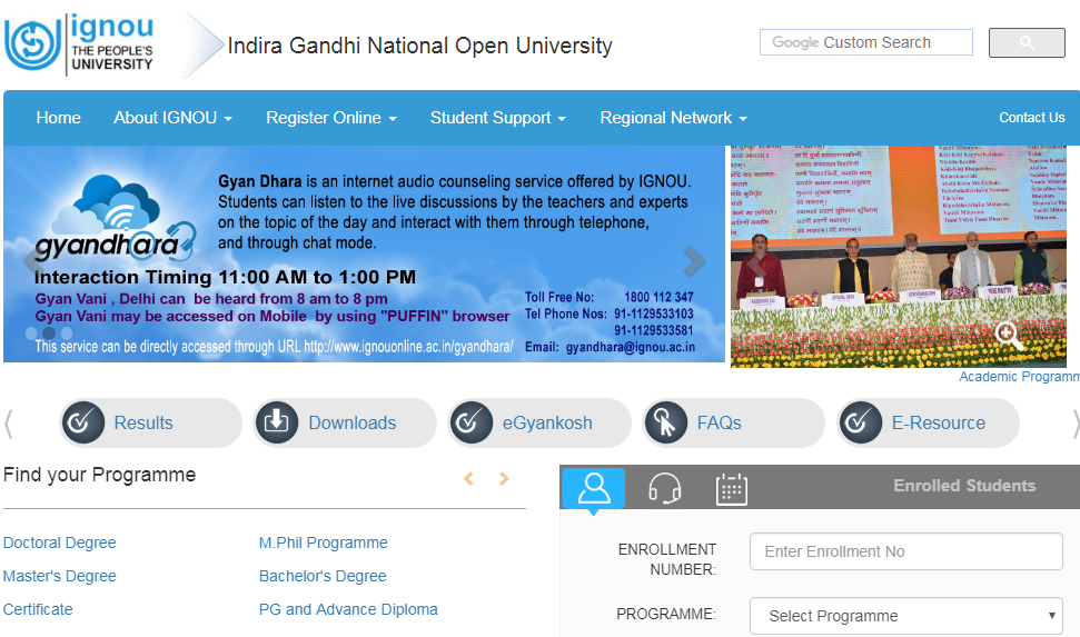 IGNOU Exam Date Sheet December 2018 Download