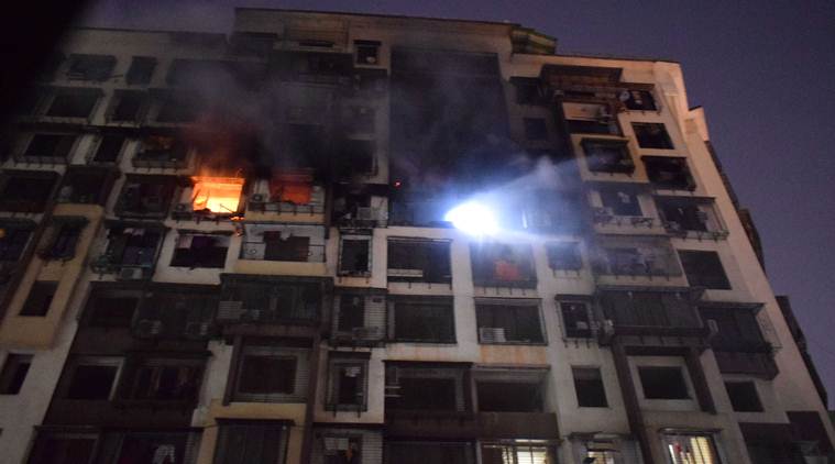 mumbai fire, mumbai residential building fire, fire in mumbai suburbs, mumbai fire three dead, mumbai building fire, india news, mumbai news, latest news, indian express