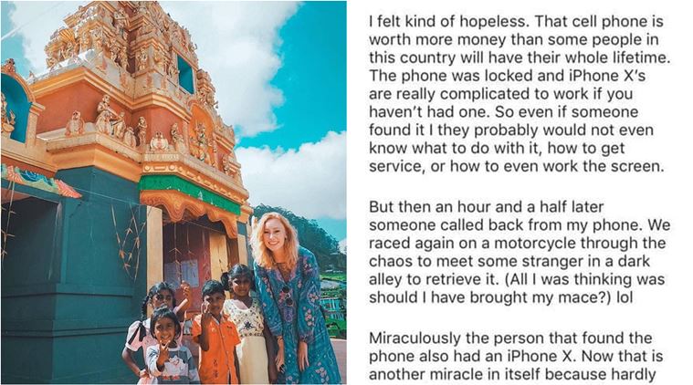 mind body colleen, us blogger racist indian post, us blogger lost iphone Instagram post, us blogger calls indian poor, viral news, indian express