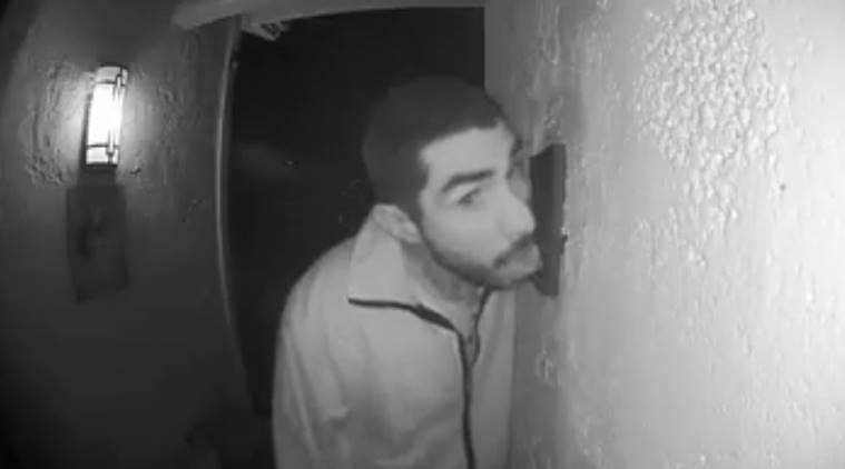 man licks doorbell, man licks doorbell video, bizarre doorbell video, man licks doorbell for 3 hours, man doorbell viral video, funny video