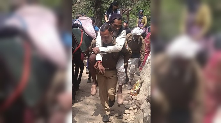 uttarakhand cop saves life, uttarakhand copy story viral, uttarakhan lokendra bahuguna, lokendra bahuguna story viral, uttarakhand cop viral story, uttarakhand cop saves life, uttarakhan cop Facebook post viral, Indian express, Indian express news