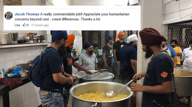 kerala flood, kerala rains, kerala flood relief, kerala rescue operation, khalsa aid, kerala khalsa aid, sikh group kerala releif, sikh volunteers kerala, india news, indian express, good news