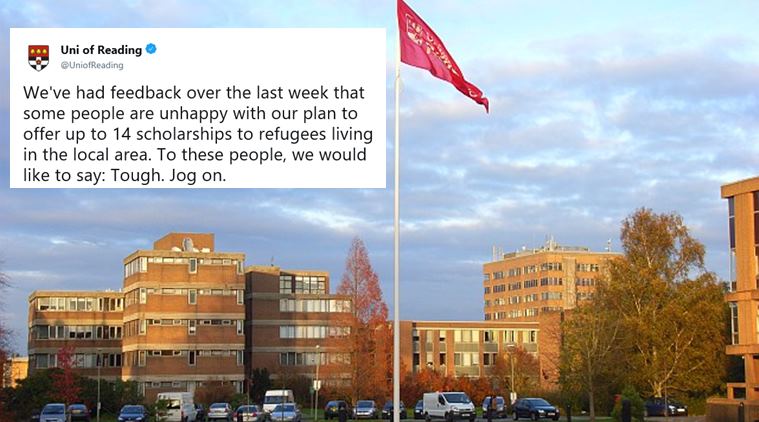 university of reading, refugee scholarships, scholarship for refugees, uk university refugee scholarship, education news, indian express, viral news, good news