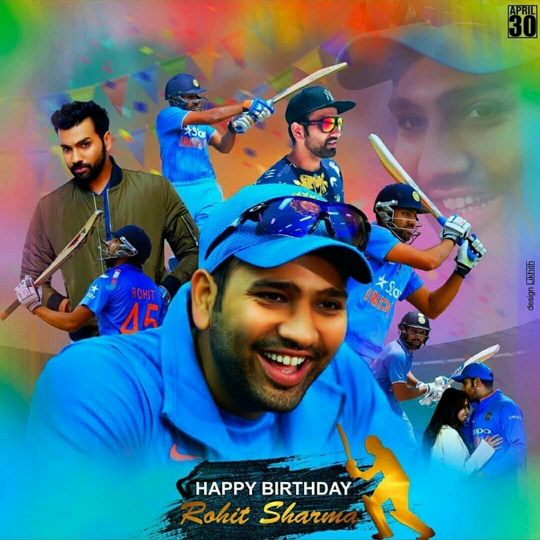 Happy Birthday Indian Cricketer Rohit Gurunath Sharma HD Pictures