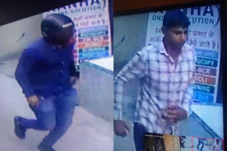 The shooters of Mohit Mor captured in a CCTV nearby the crime scene. 