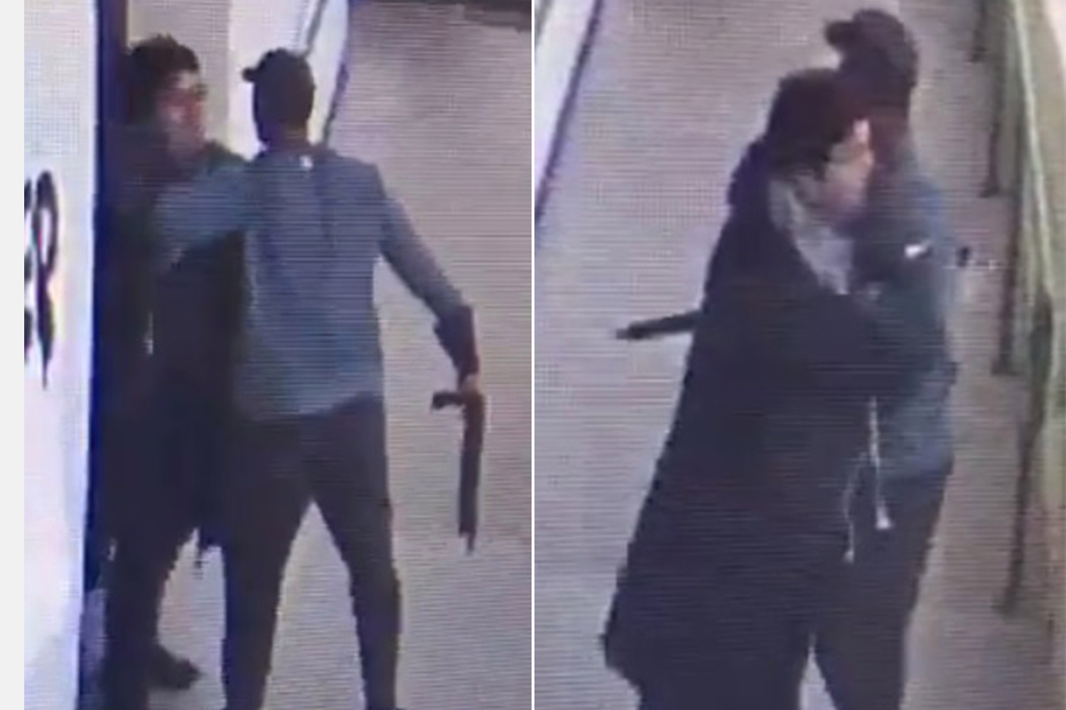 Caught On Cam HighSchool Football Coach Stops Potential Shooting By