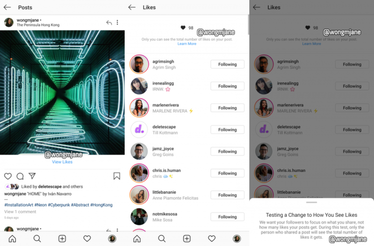 Instagram To Remove “Likes” Feature In The USA Next Week