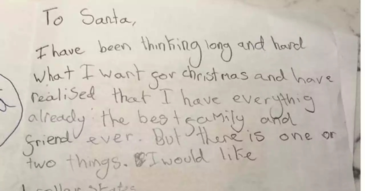 9-Year-Old Girl Writes Adorable Letter To Santa Saying She Has