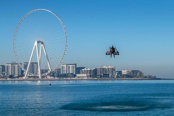 Man Launches Himself 6,000 ft Into Skies Using Iron Man-Style Jetpack Above Dubai.