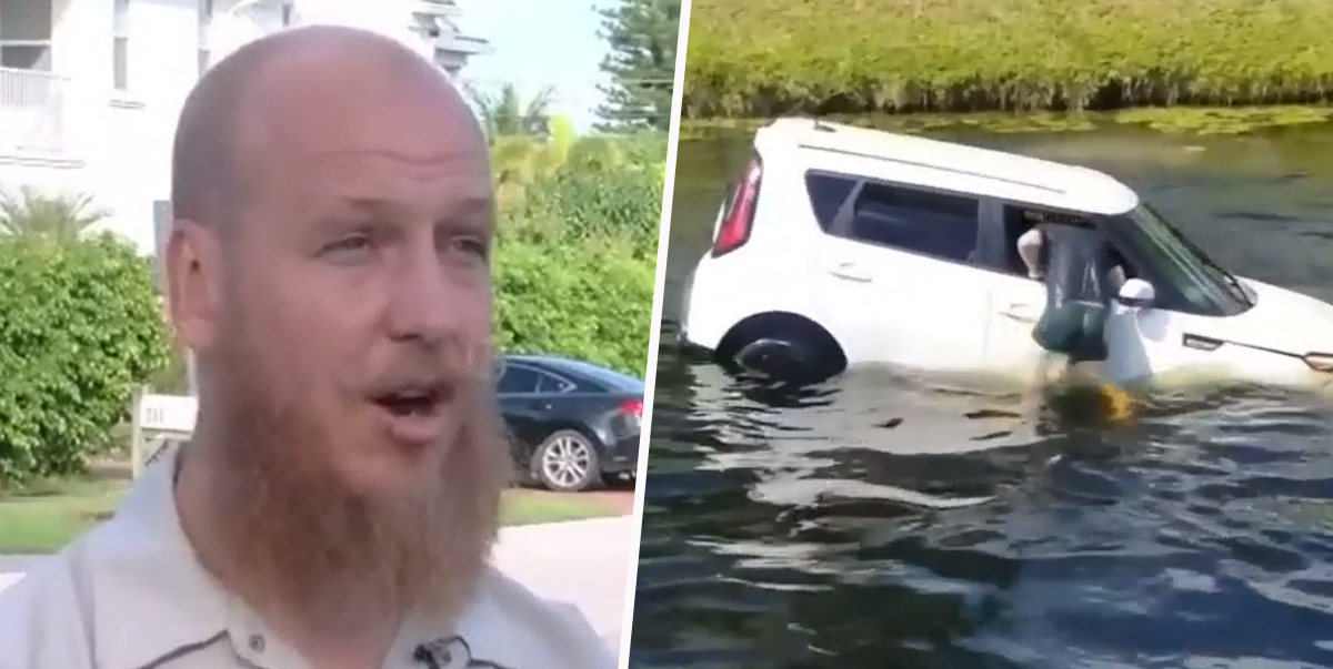 Brave Father Swims Into Sinking Car To Save Woman Suffering Seizure ...