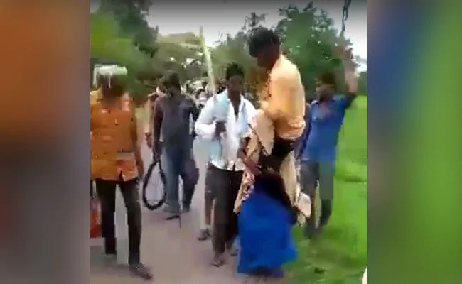 Madhya Pradesh Woman Shamed Beaten With Sticks And Forced To Carry Husband On Shoulders As 