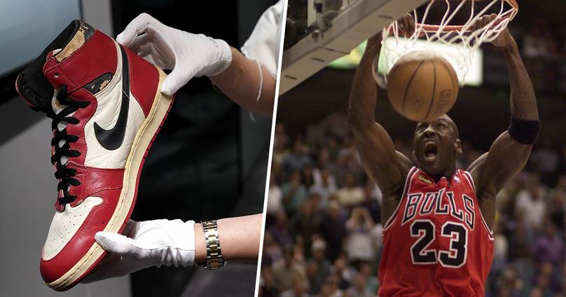 Michael Jordan Air Jordan 1 Chicago Game Worn Player Sample ...