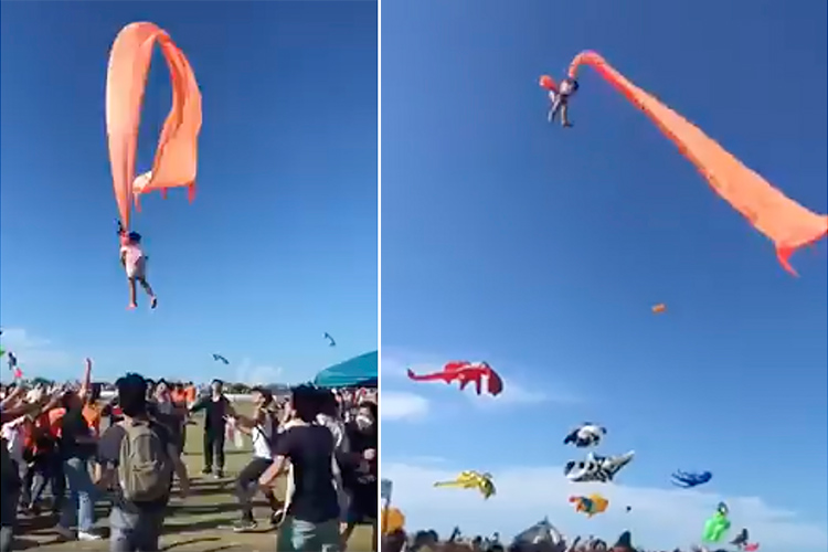 Taiwanese Toddler Spins 100ft In The Sky After Getting Pulled By Large Kite