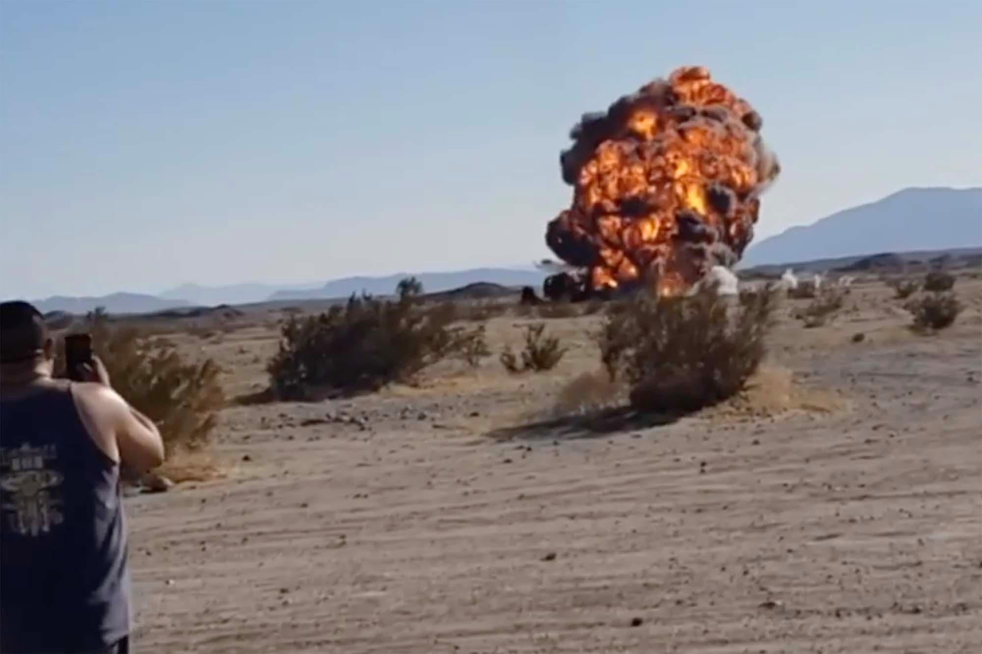 F-35 Fighter Jet Crashes Into The Ground After Colliding With Aerial