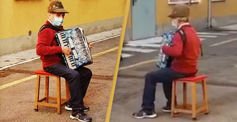 81 Year Old Italian Man Sings For Sick Wife From Outside Of Hospital To Help Her Feel Better