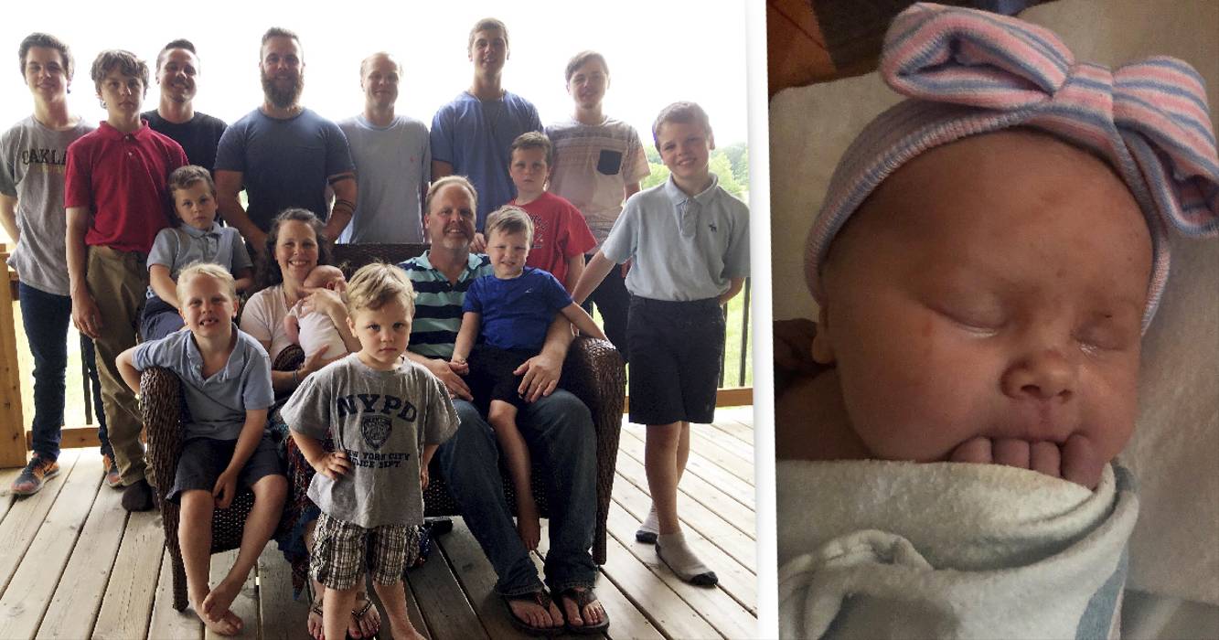 Michigan Couple Welcome Baby Girl After Having 14 Boys In A Row